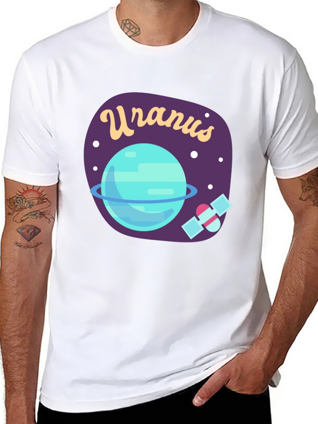 Uranus Planet Graphic T-Shirt - Space Design Tee
