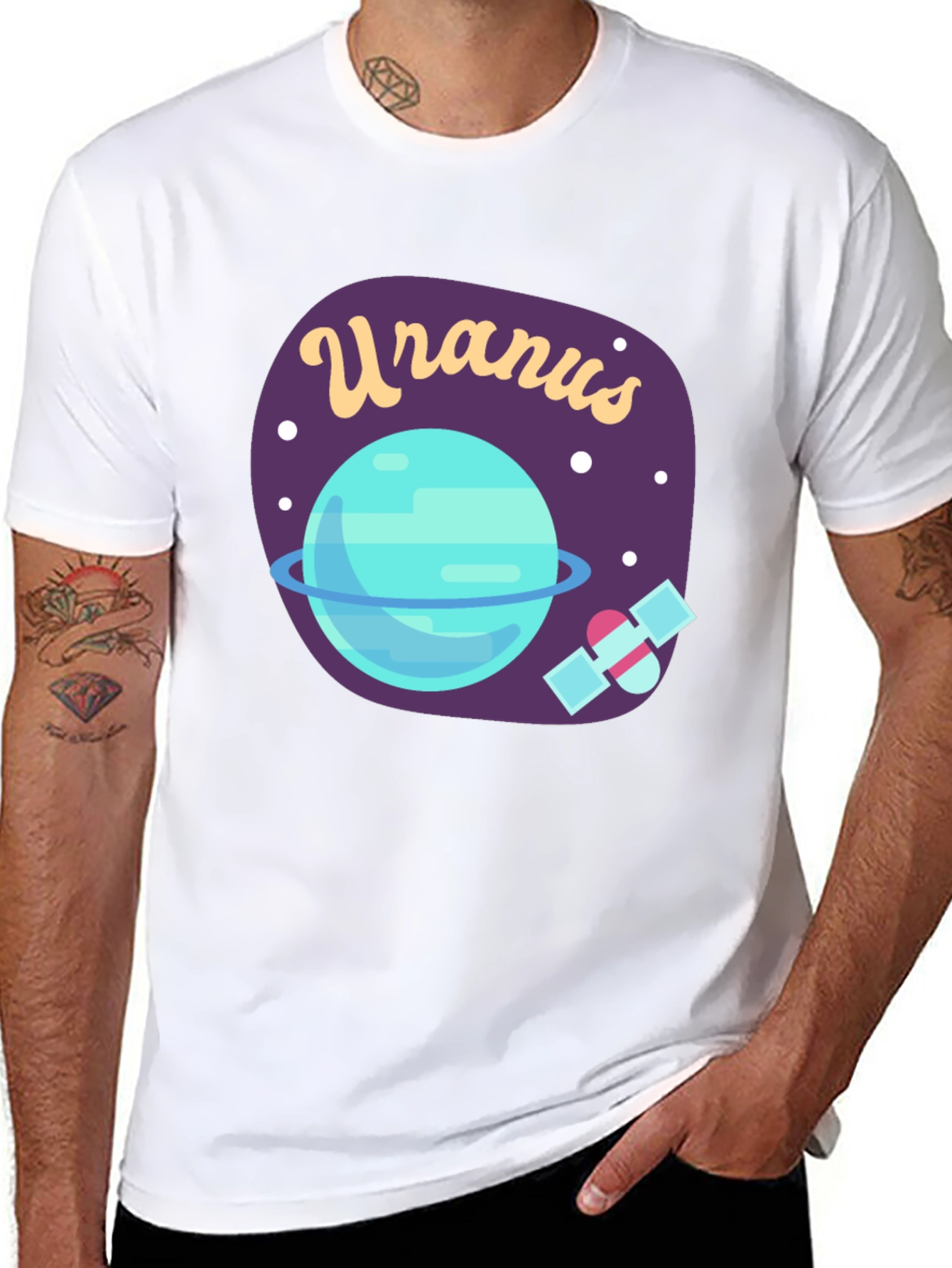 Uranus Planet Graphic T-Shirt - Space Design Tee