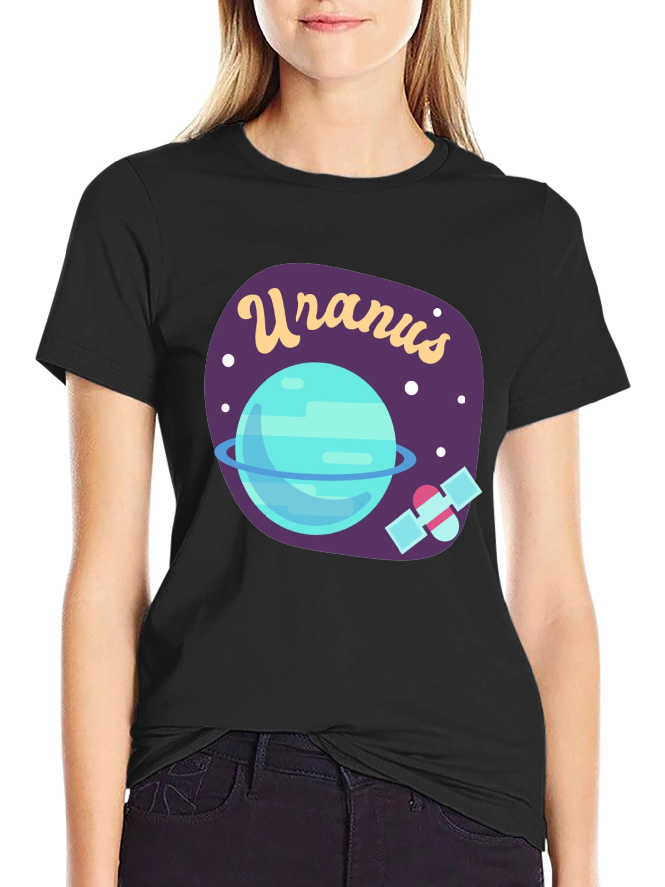 Uranus Planet Graphic T-Shirt - Space Design Tee