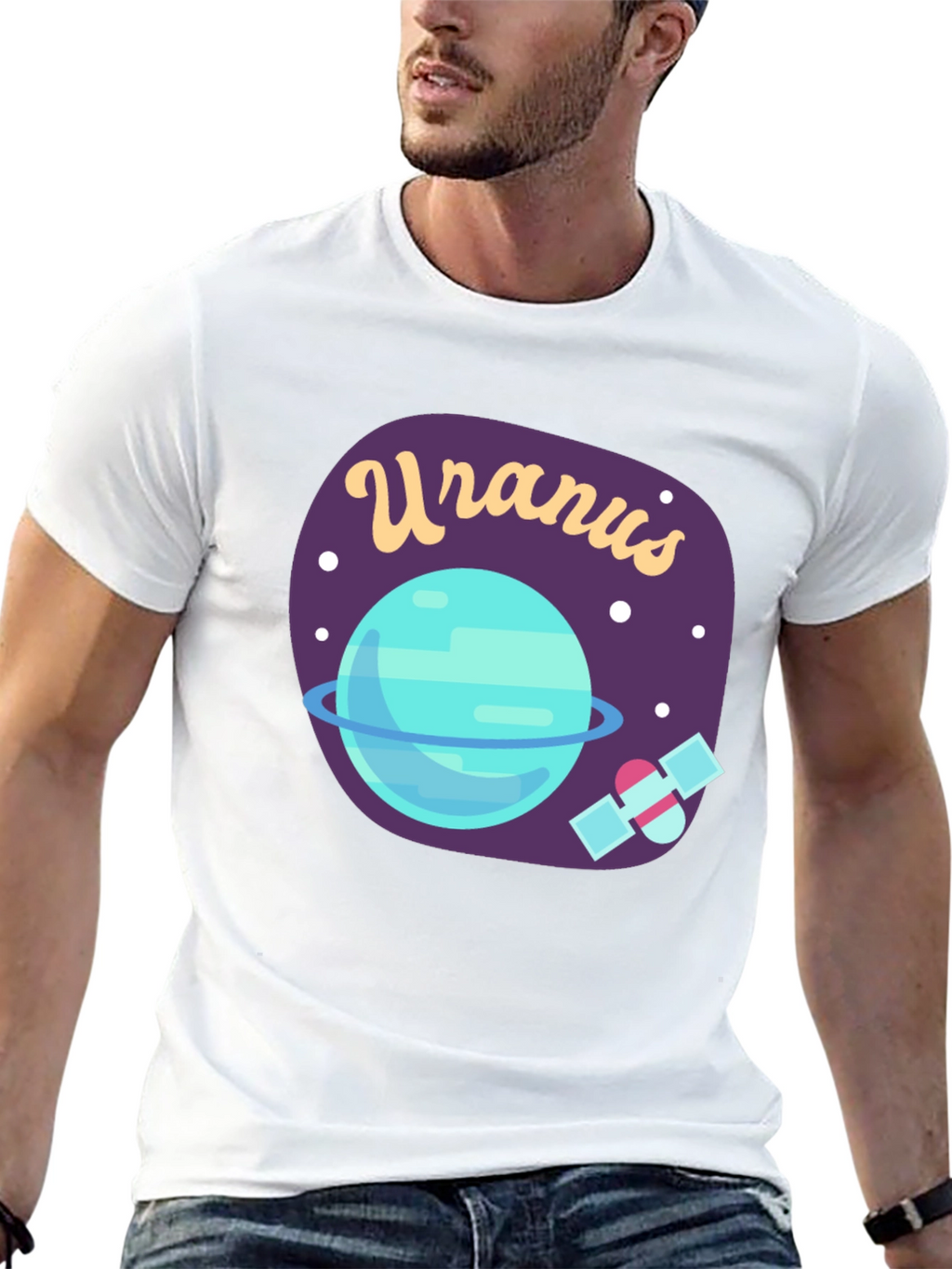 Uranus Planet Graphic T-Shirt - Space Design Tee