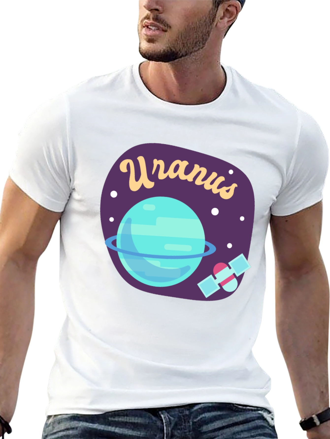 Uranus Planet Graphic T-Shirt - Space Design Tee