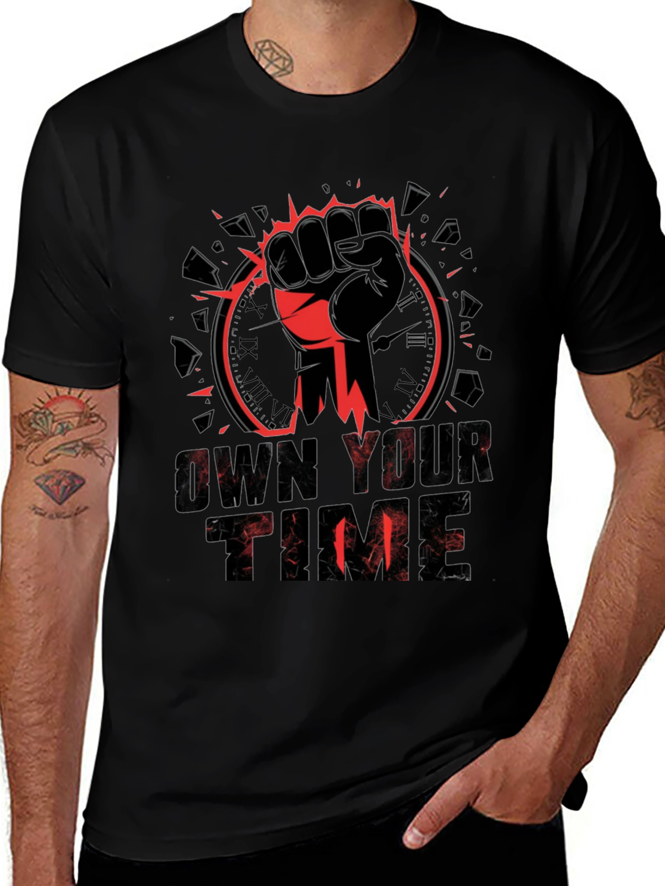 Own Your Time Graphic Tee - Black
