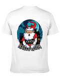 Halloween Santa Alien Graphic T-Shirt