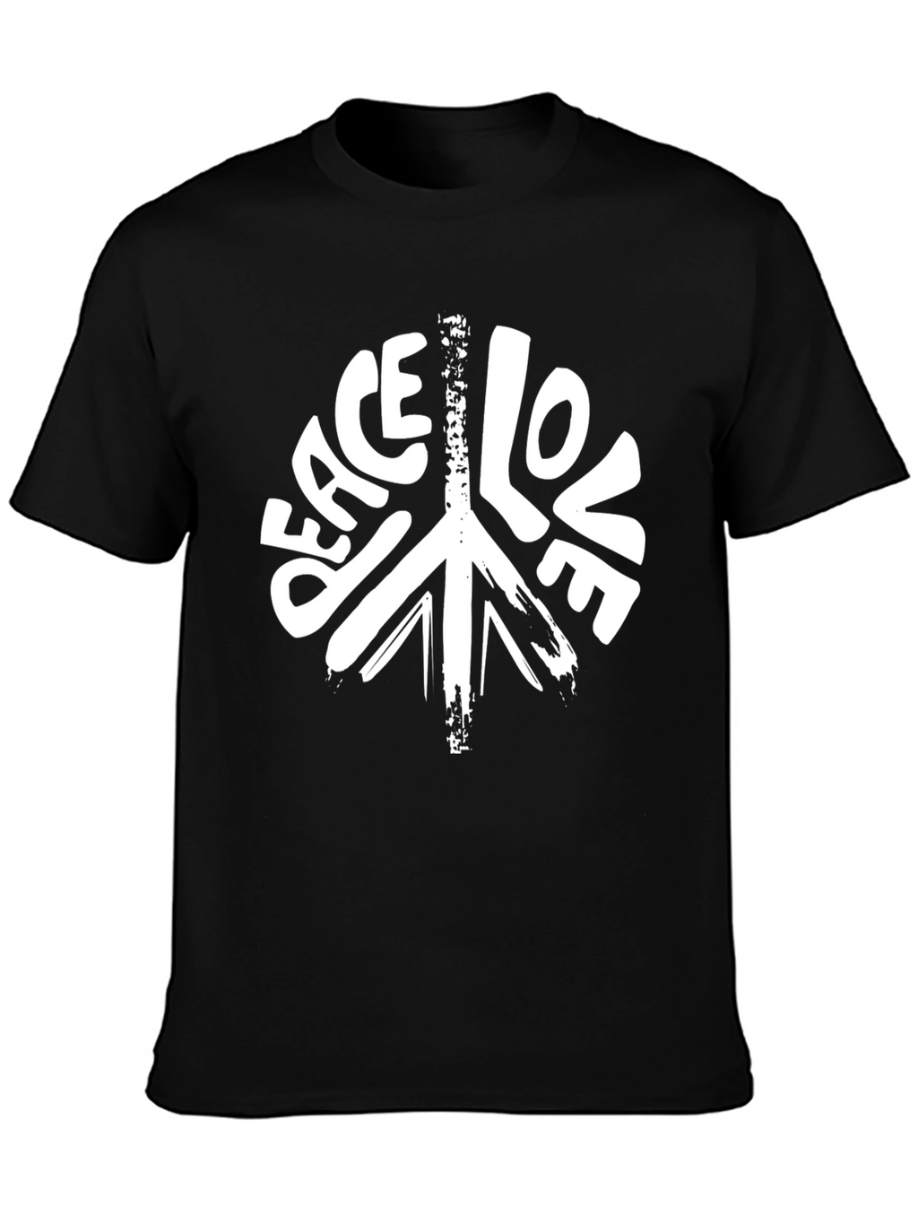 Peace Love Graphic T-Shirt - Black