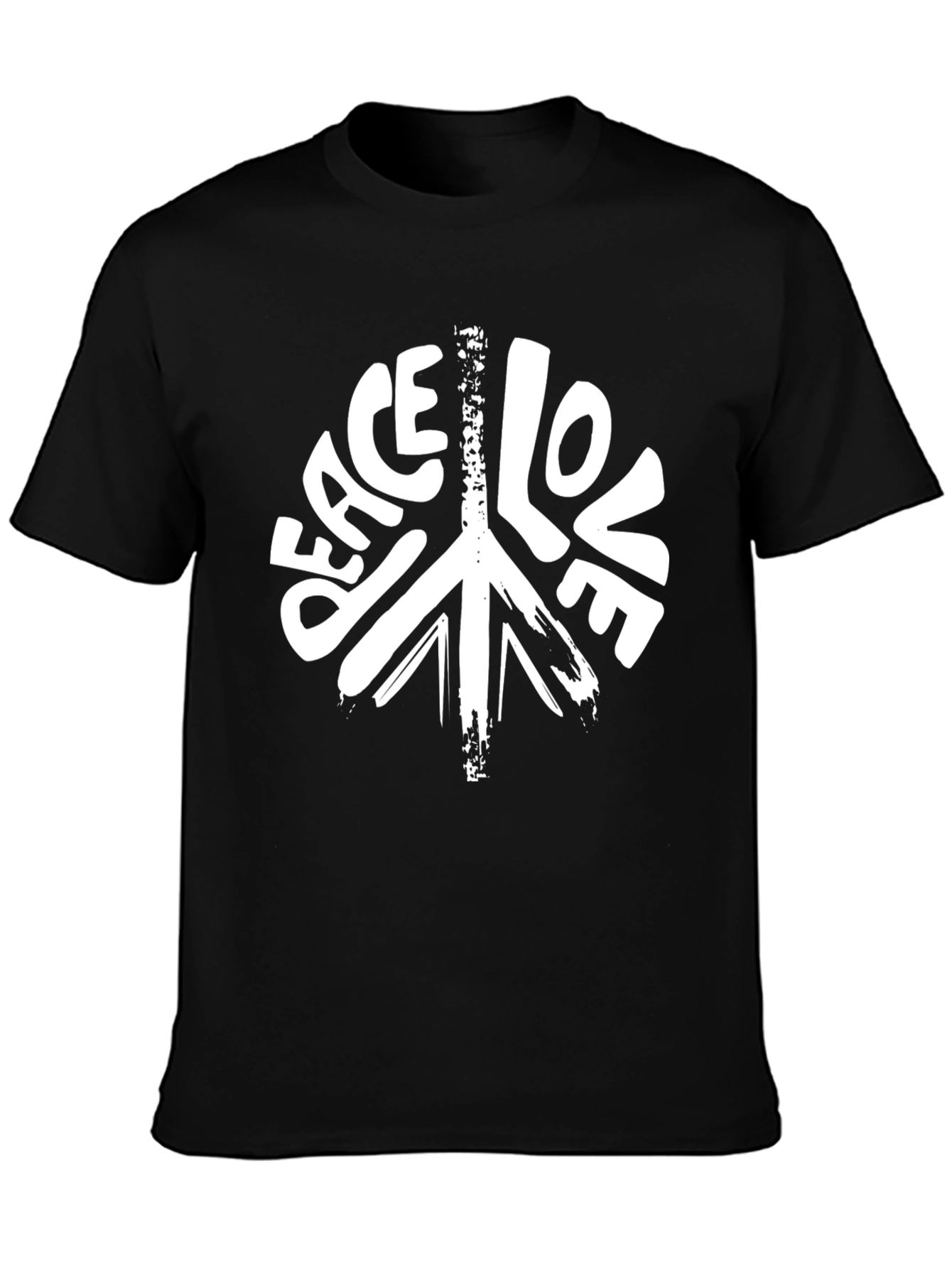 Peace Love Graphic T-Shirt - Black