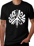 Peace Love Graphic T-Shirt - Black
