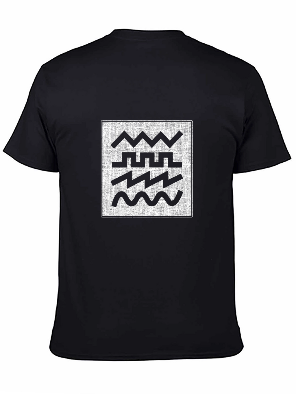 Abstract Wave Graphic Tee - Modern Black T-Shirt