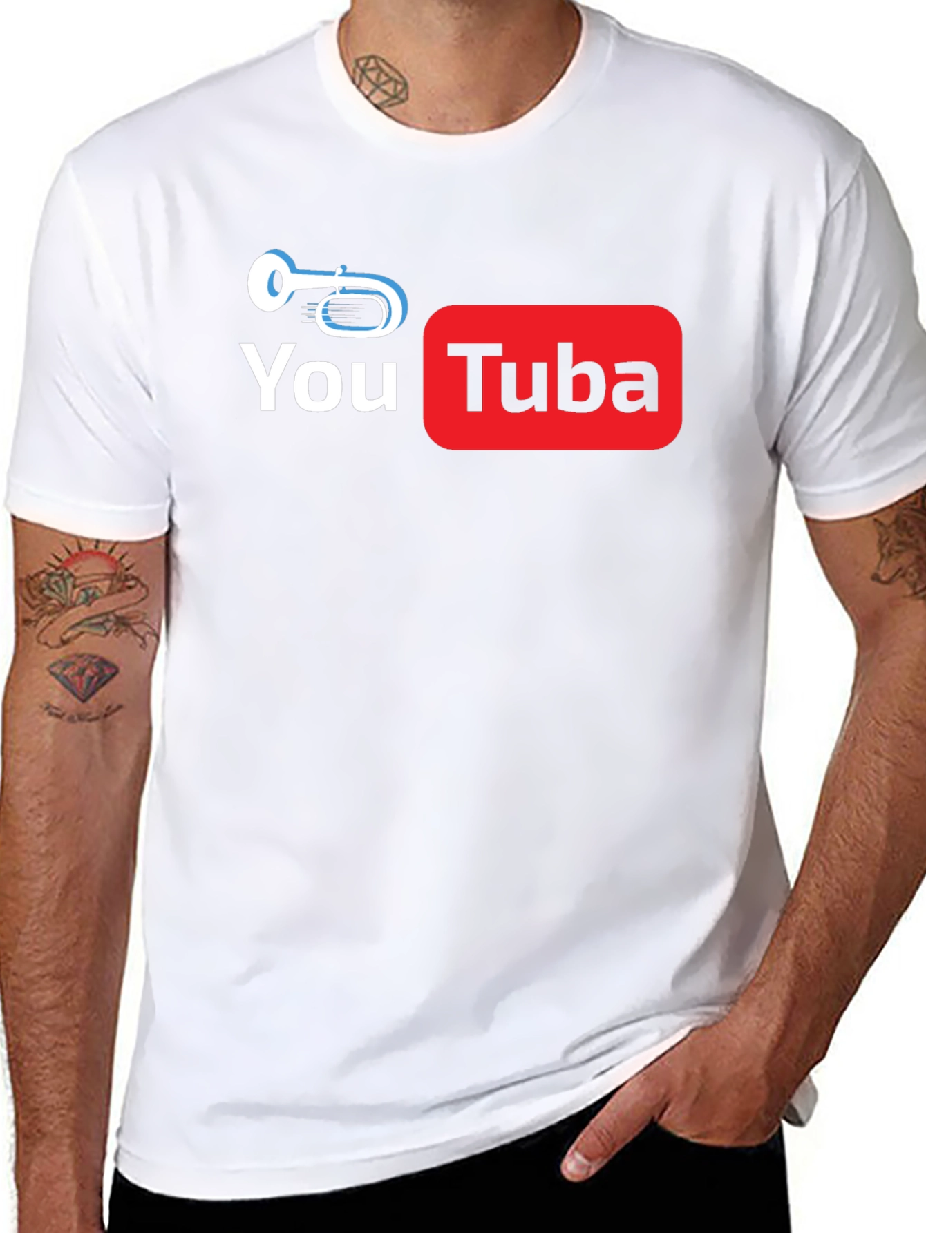 You Tuba Black T-Shirt Music Lovers