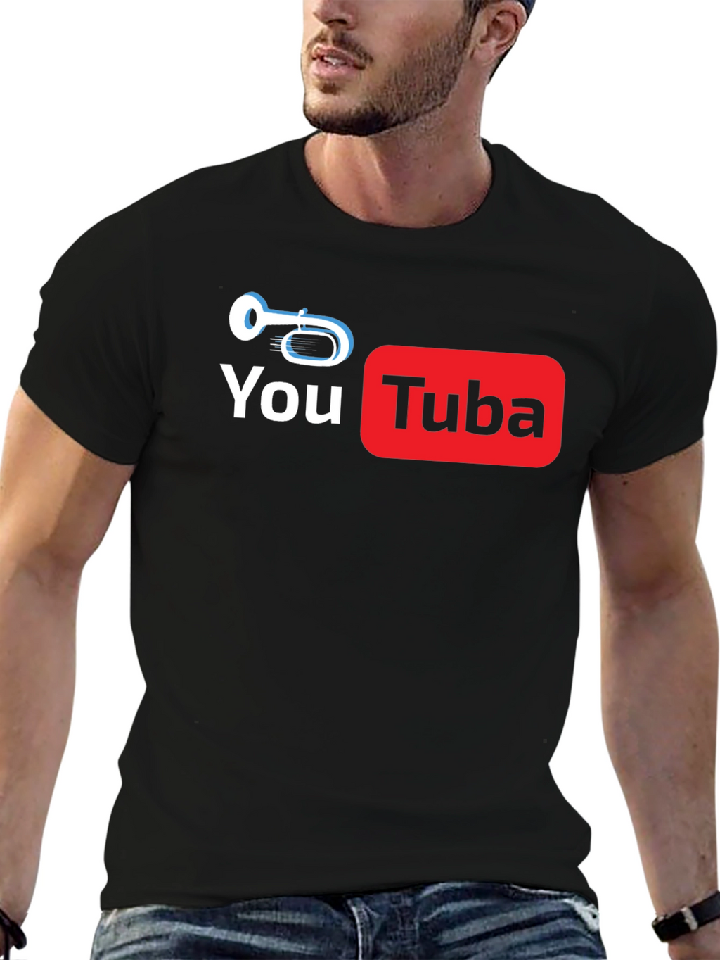 You Tuba Black T-Shirt Music Lovers