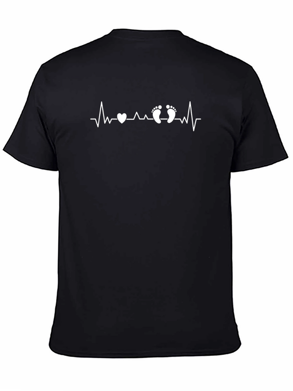 Dad-to-Be Heartbeat & Footprint T-Shirt