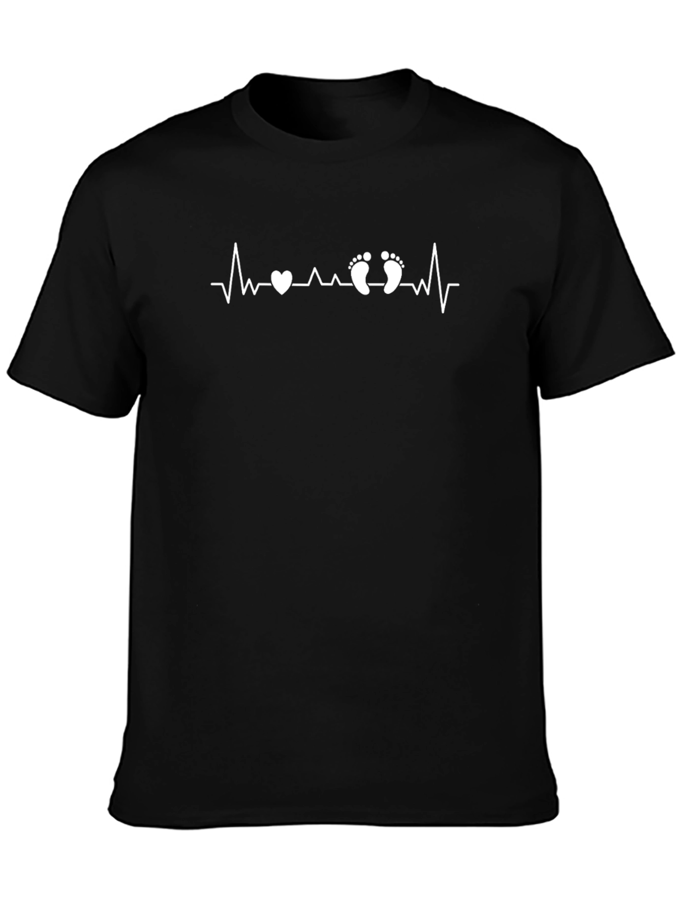 Dad-to-Be Heartbeat & Footprint T-Shirt