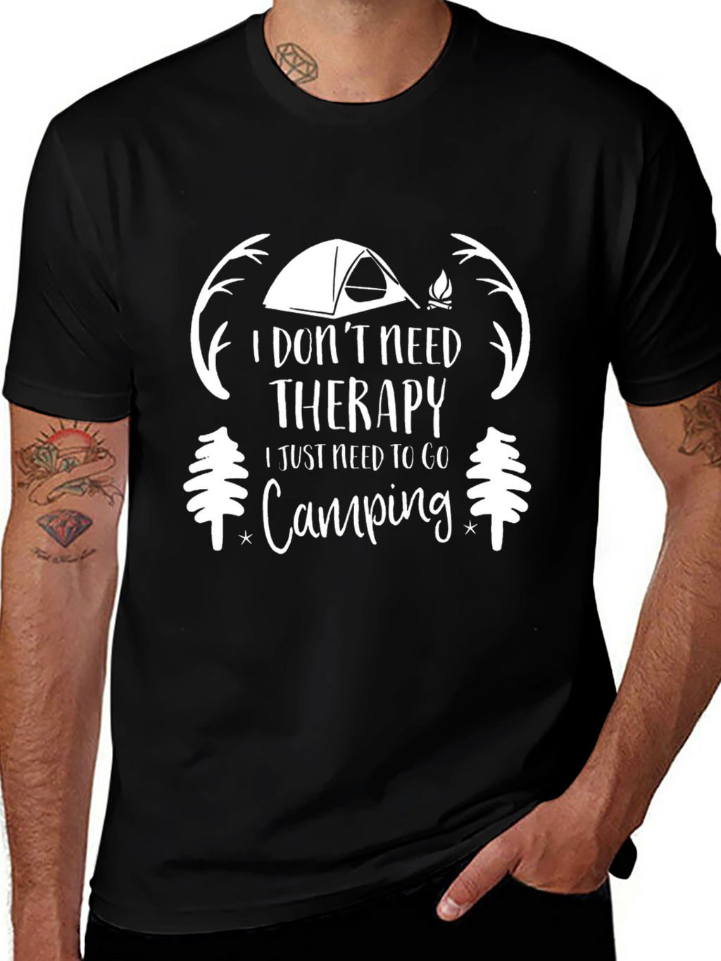 Camping Therapy T-Shirt - Outdoor Adventure Tee