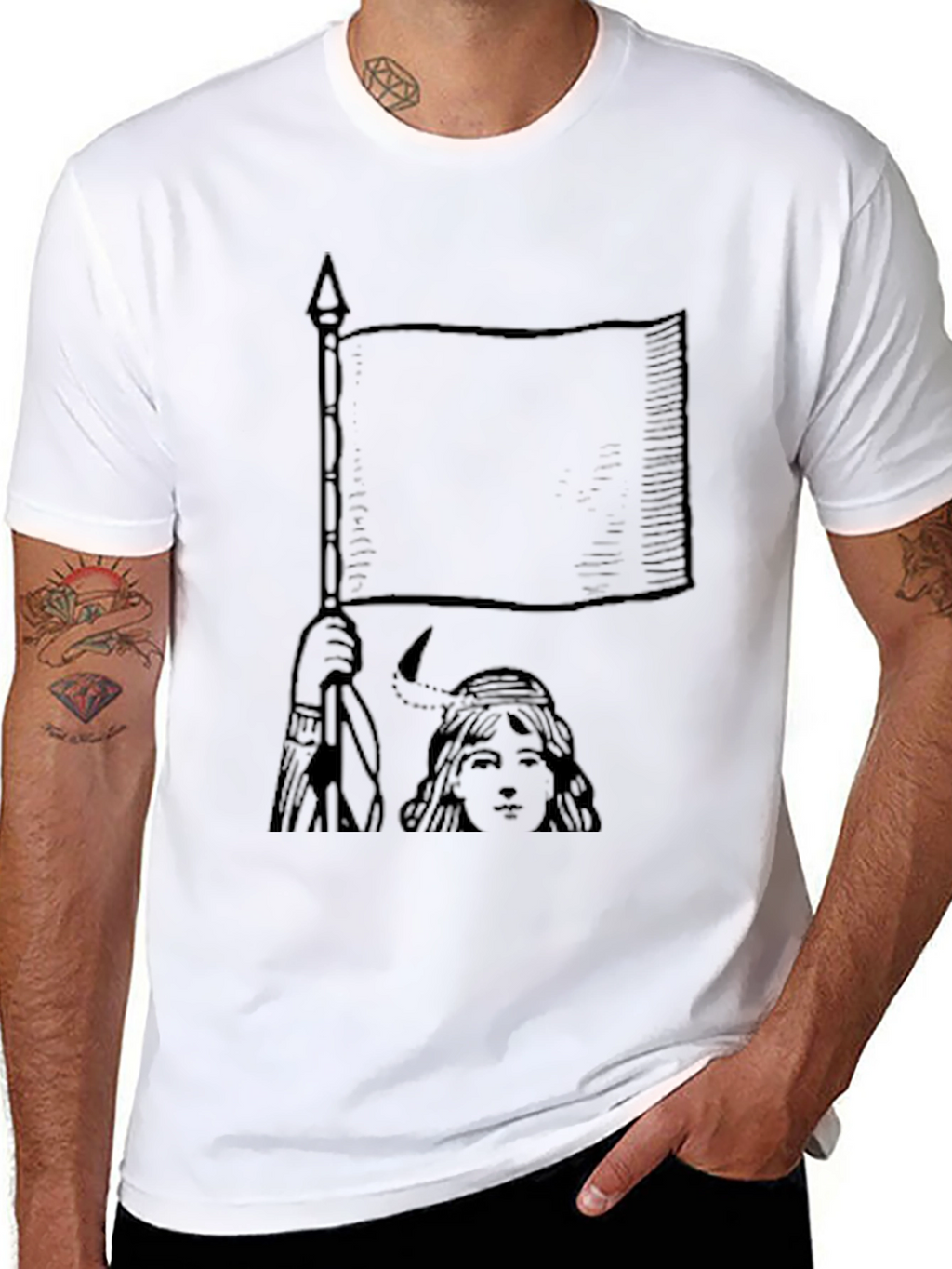Flagbearer Graphic Tee - Unisex Black T-Shirt