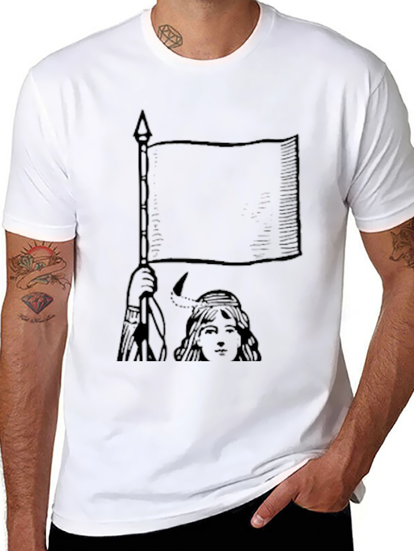 Flagbearer Graphic Tee - Unisex Black T-Shirt