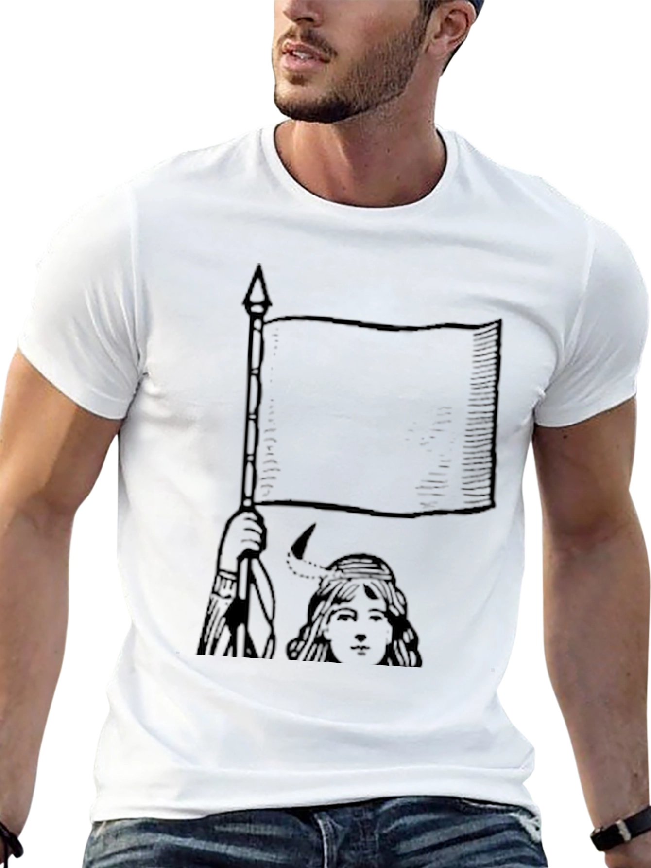 Flagbearer Graphic Tee - Unisex Black T-Shirt