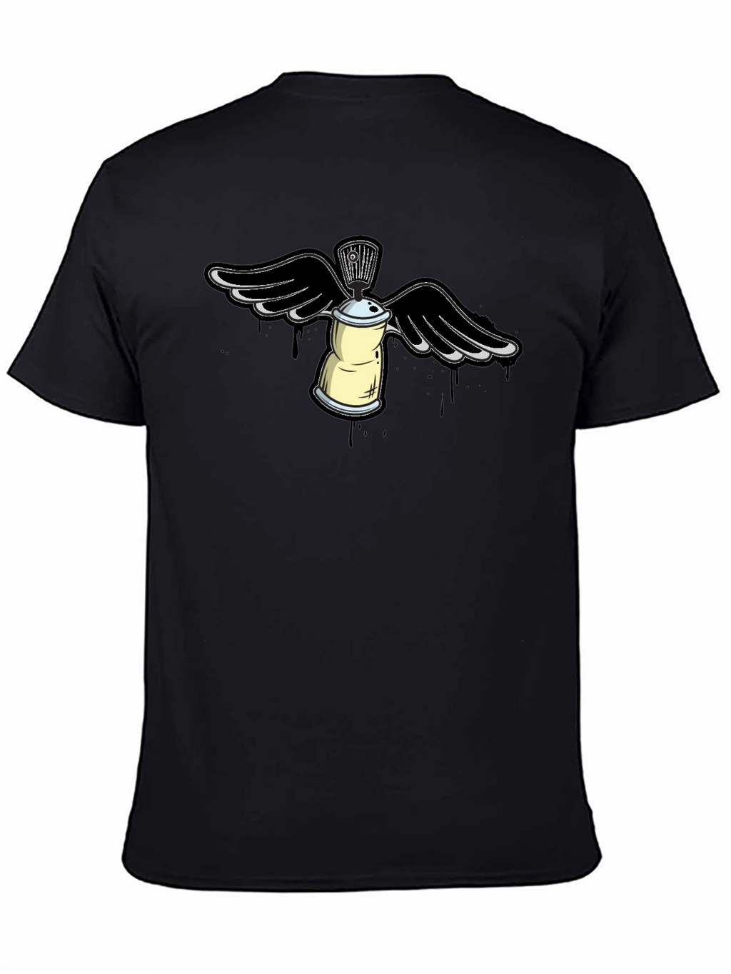 Spray Paint Can Angel Wing Graphic Tee