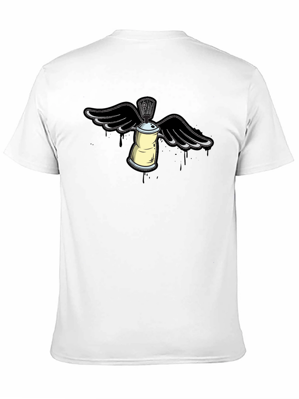 Spray Paint Can Angel Wing Graphic Tee