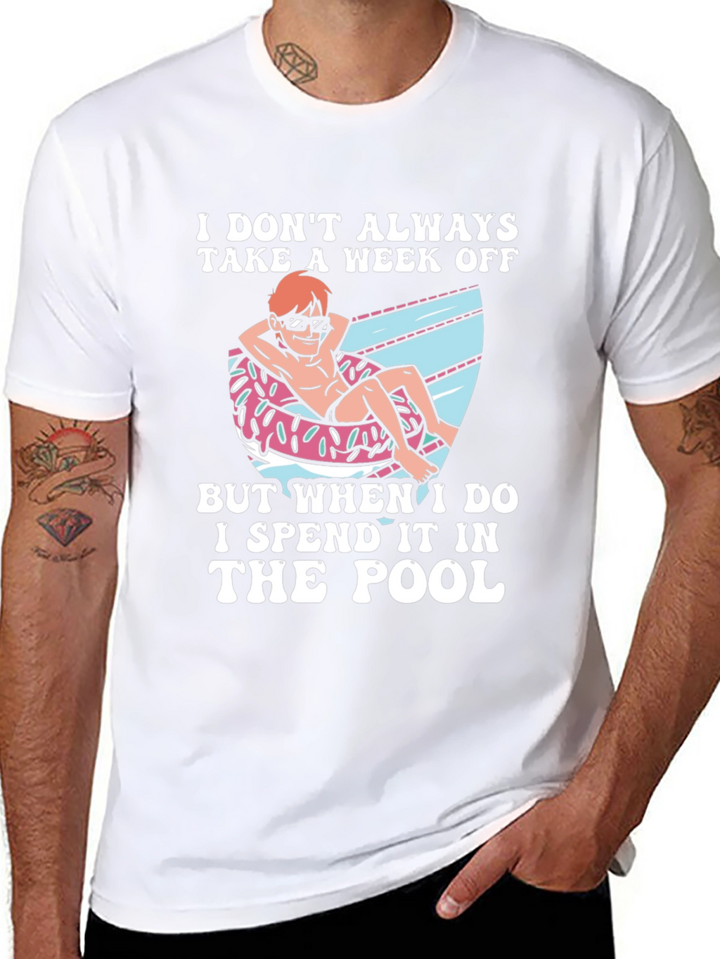 I Spend It In The Pool Graphic T-Shirt