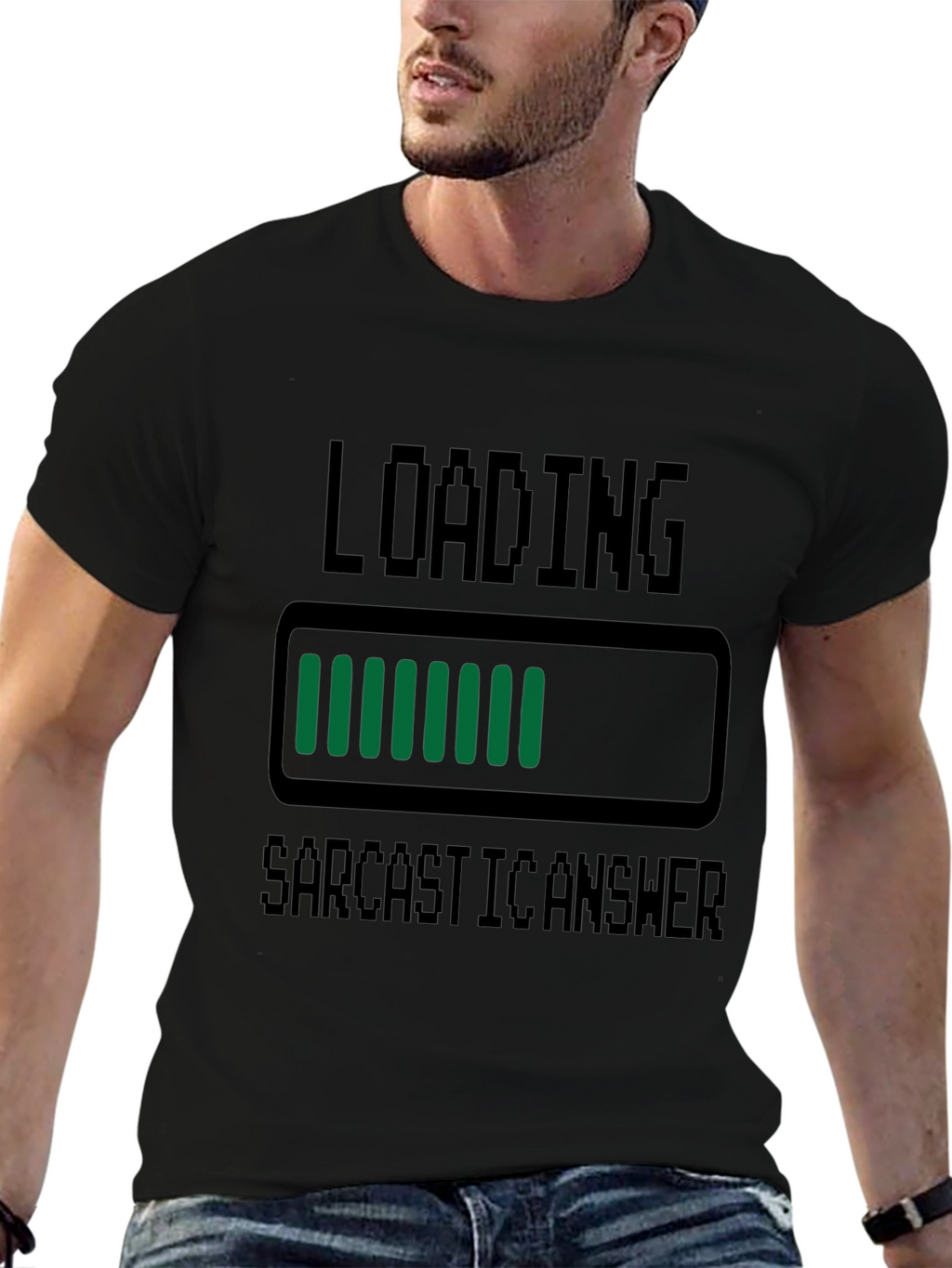 Sarcastic Answer Loading T-Shirt - Funny Humor Tee