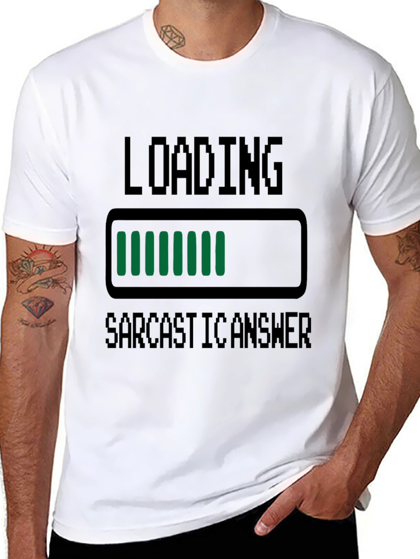 Sarcastic Answer Loading T-Shirt - Funny Humor Tee