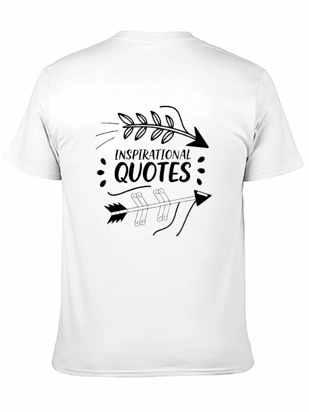 Inspirational Quotes Arrow Graphic Tee - Black