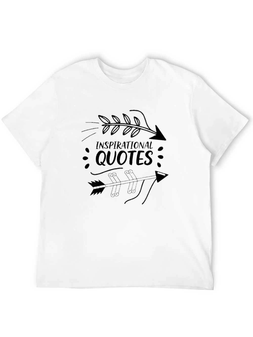 Inspirational Quotes Arrow Graphic Tee - Black