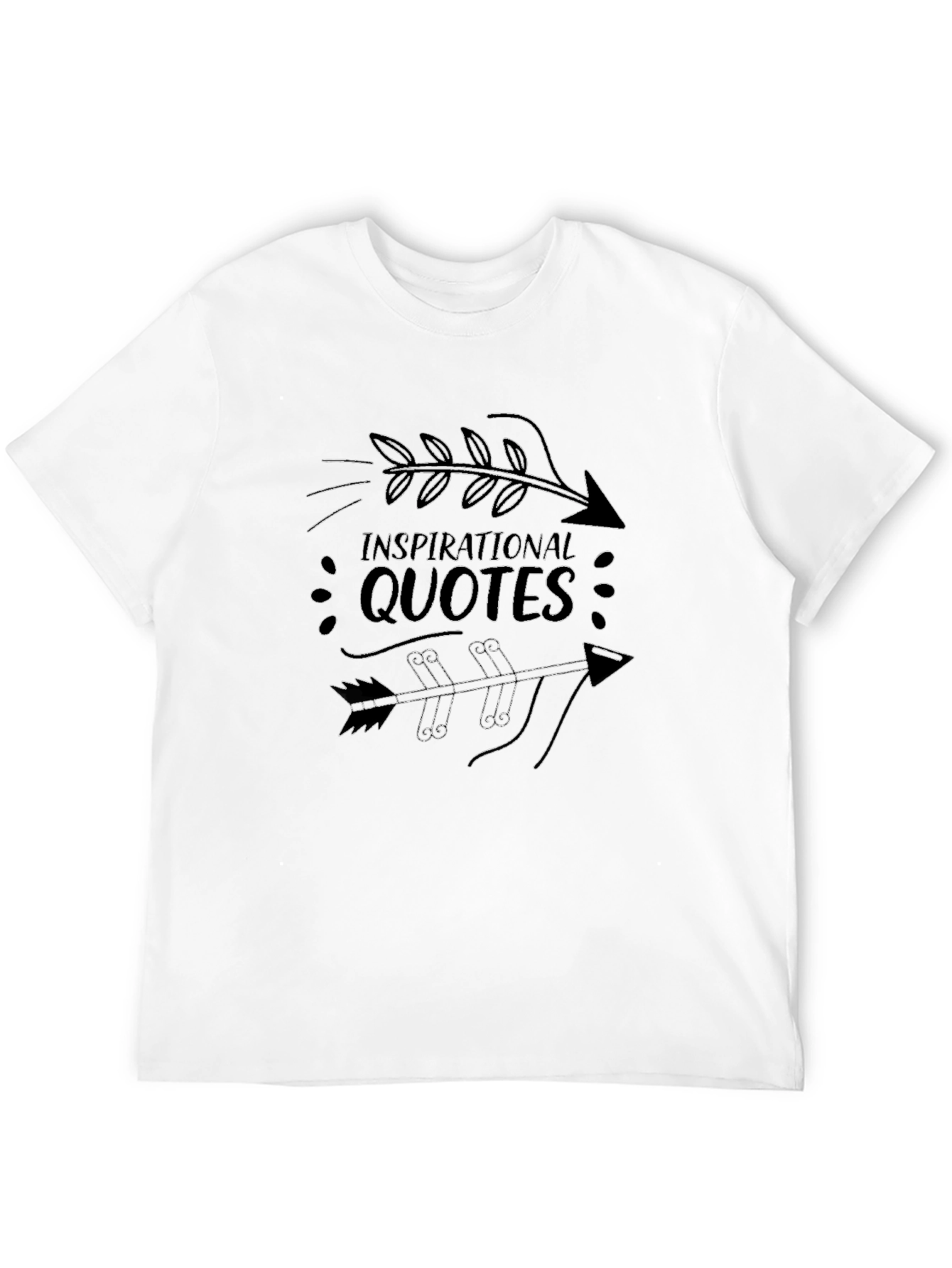 Inspirational Quotes Arrow Graphic Tee - Black