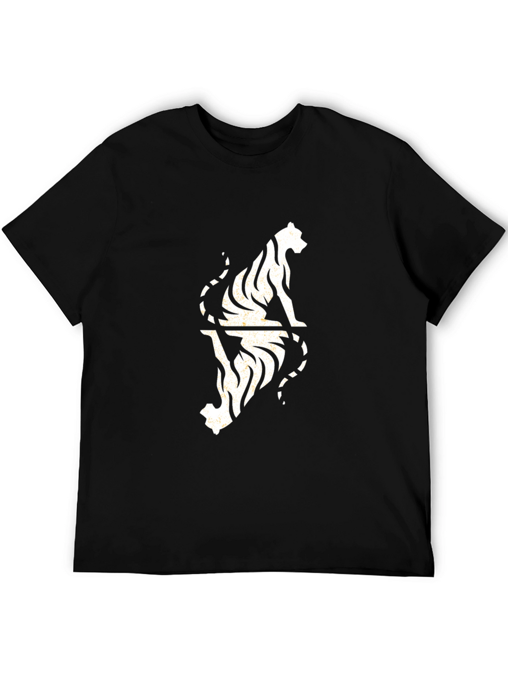 Tiger Reflection Graphic Tee - Cool Black T-Shirt