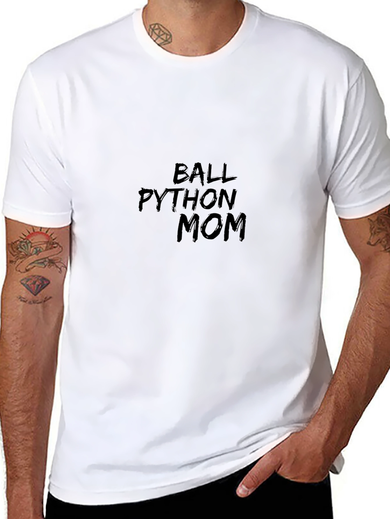 Ball Python Mom Graphic Tee - Black