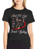 Just A Girl French Bulldog T-Shirt