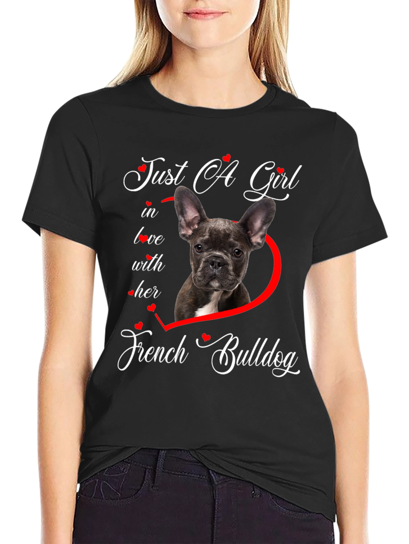 Just A Girl French Bulldog T-Shirt