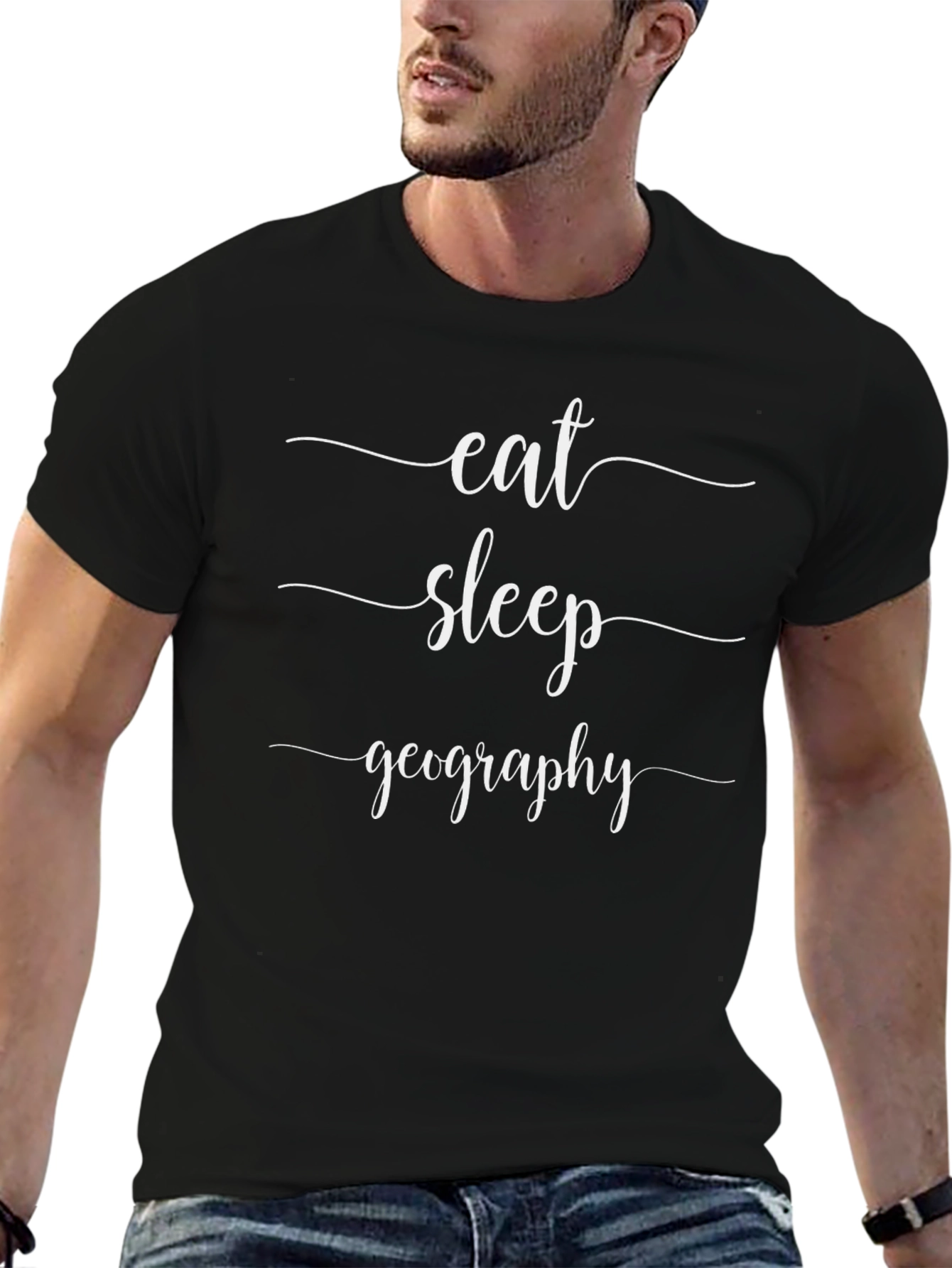 Eat Sleep Geography T-Shirt - Funny Geography Lover Tee