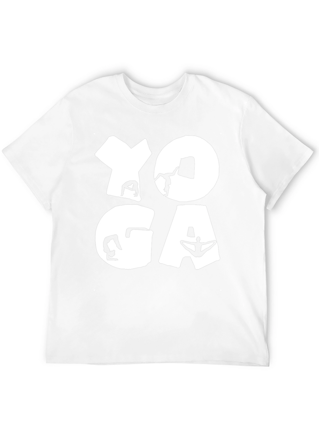 Yoga Pose Graphic T-Shirt Black Cotton