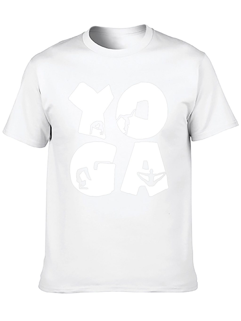 Yoga Pose Graphic T-Shirt Black Cotton