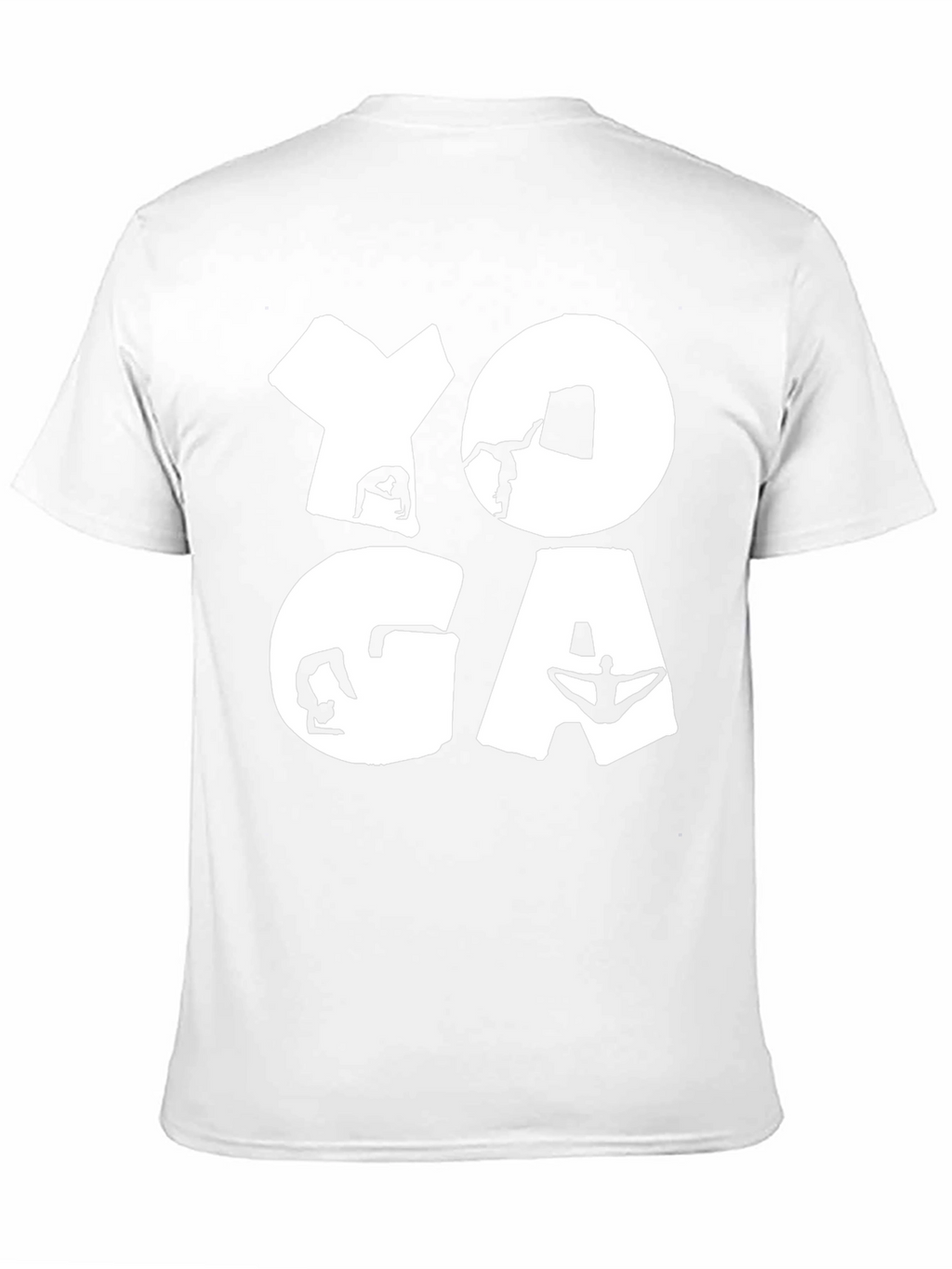 Yoga Pose Graphic T-Shirt Black Cotton