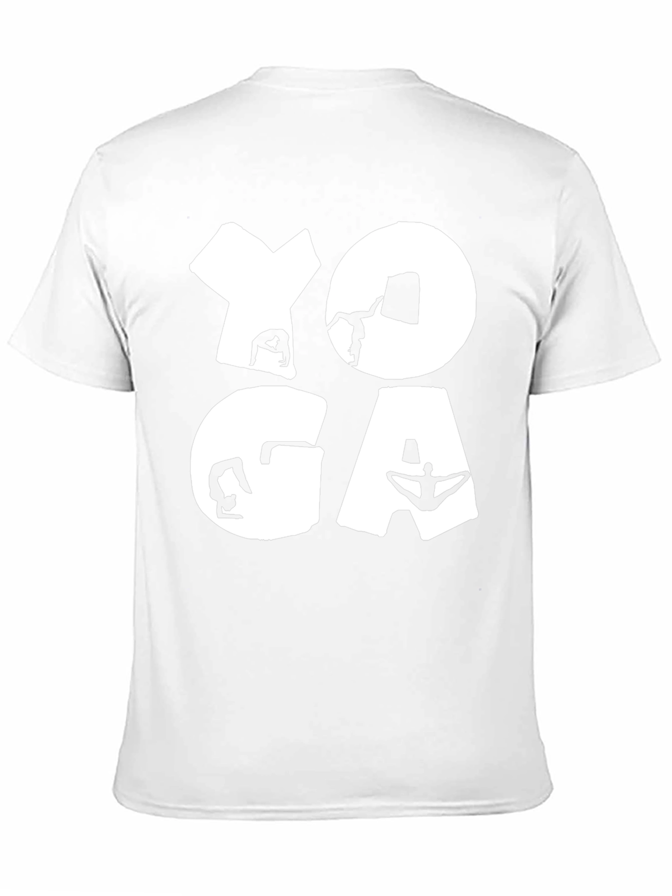 Yoga Pose Graphic T-Shirt Black Cotton