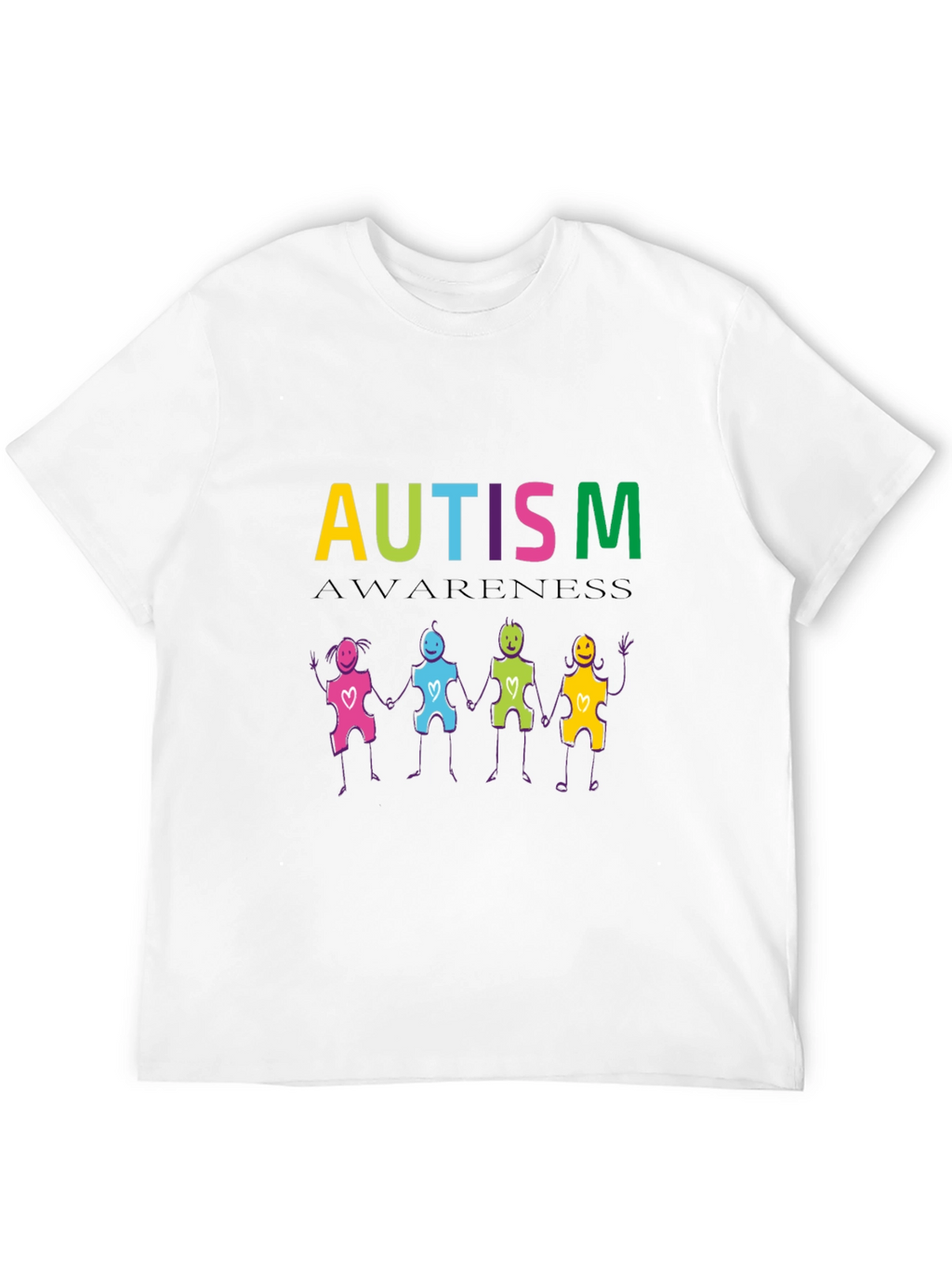 Autism Awareness Puzzle Piece People T-Shirt