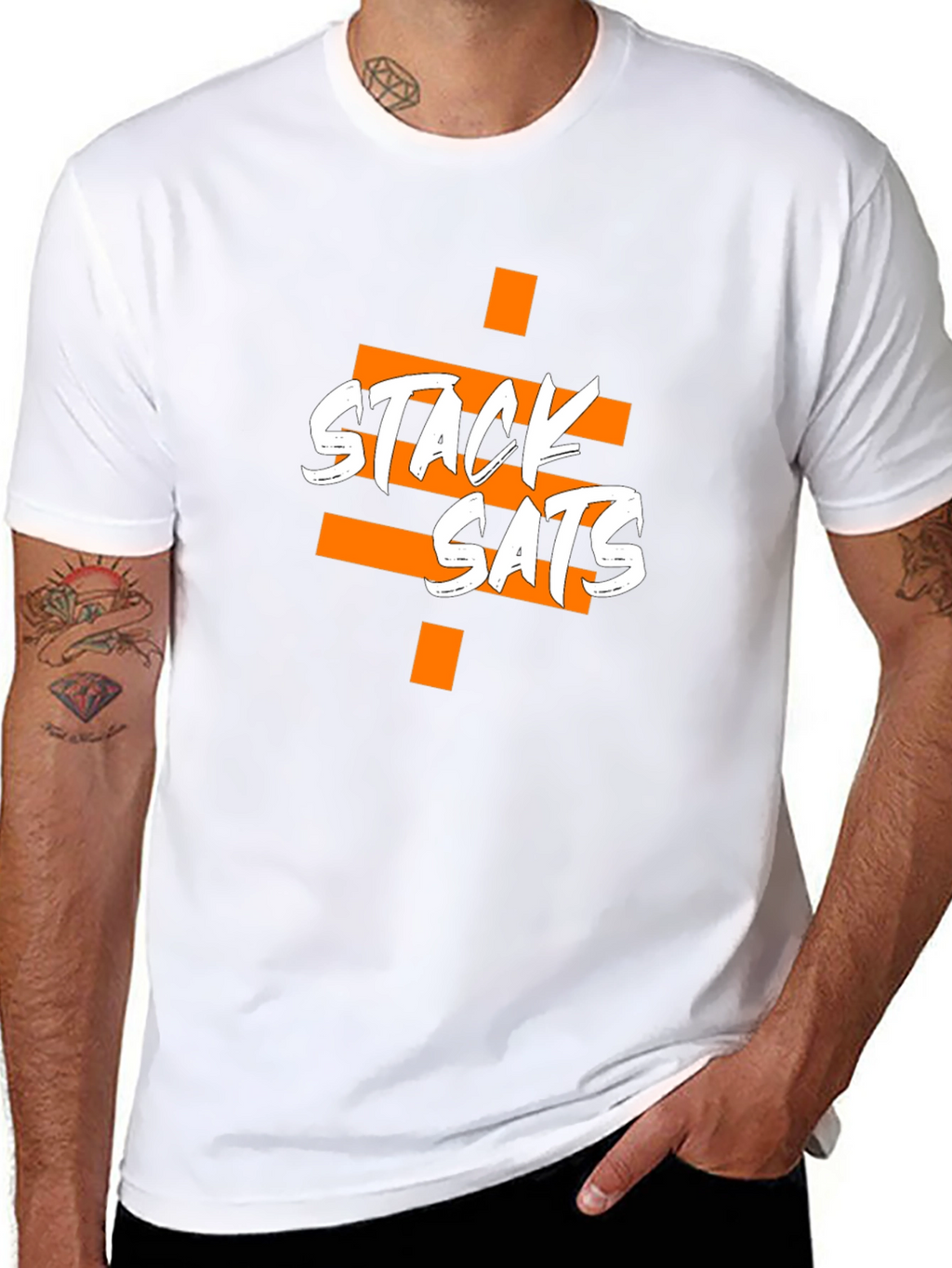 Stack Sats Graphic Tee - Black Cotton Blend