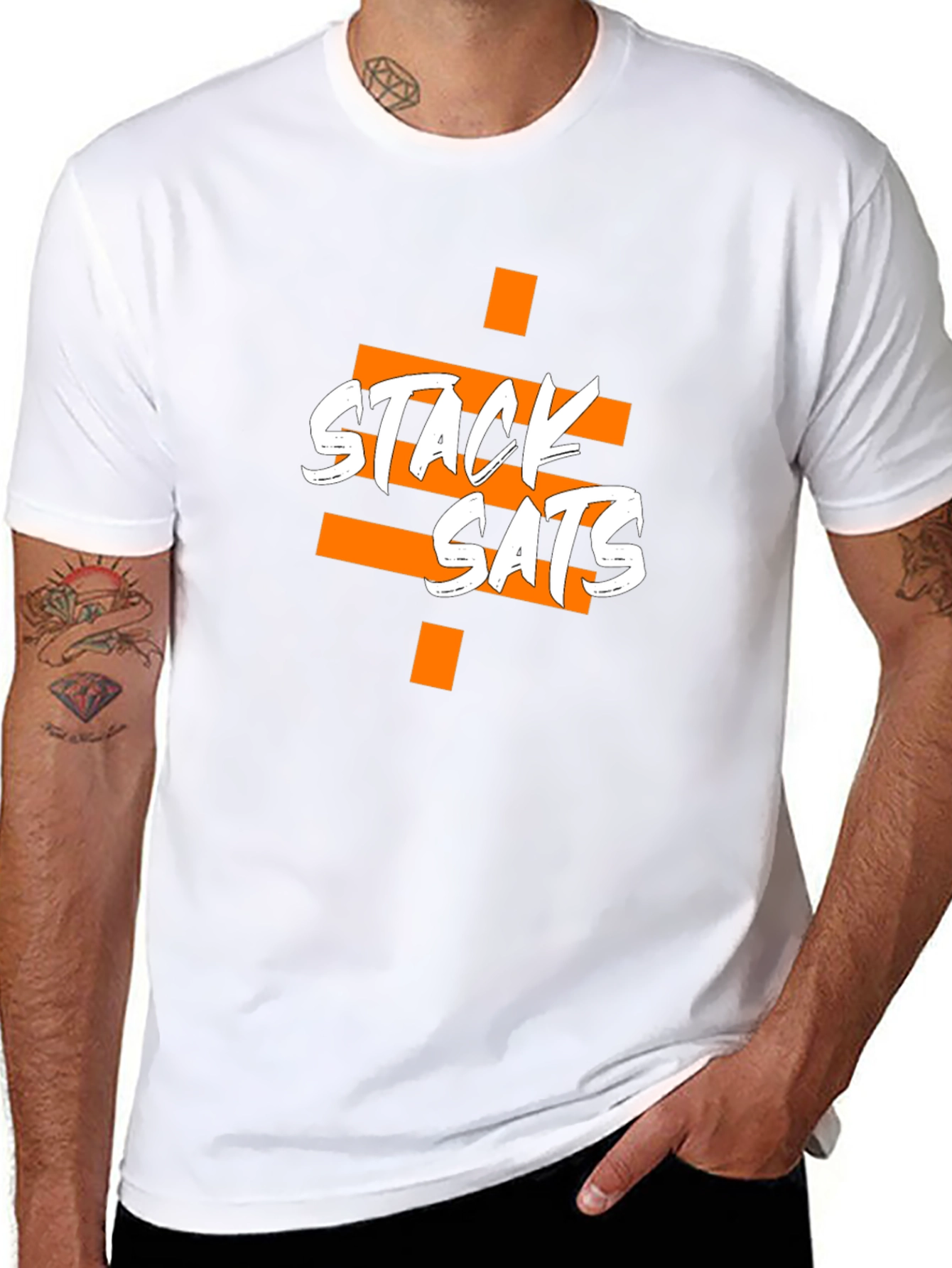 Stack Sats Graphic Tee - Black Cotton Blend