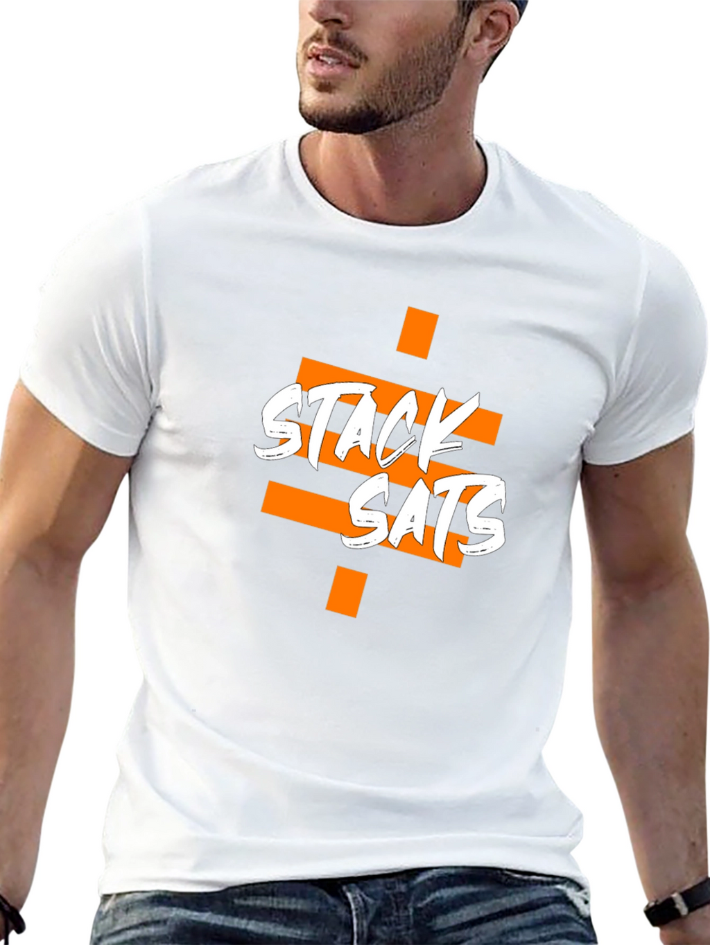 Stack Sats Graphic Tee - Black Cotton Blend