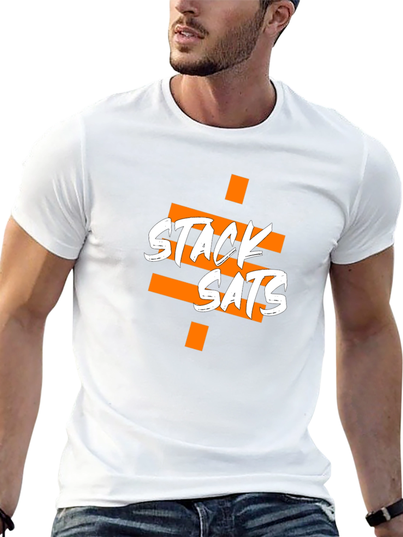 Stack Sats Graphic Tee - Black Cotton Blend