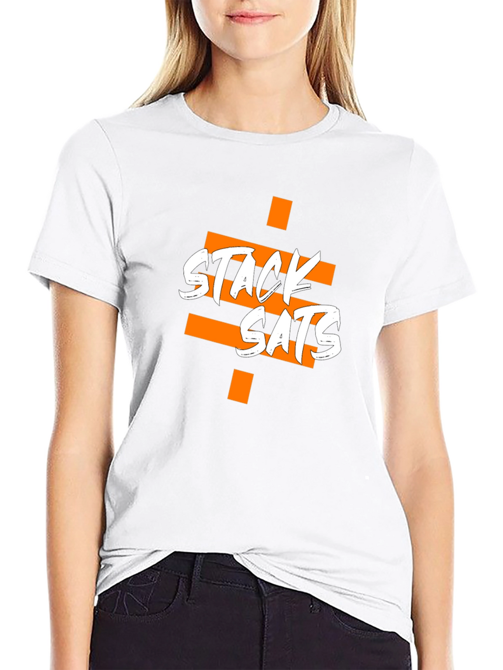 Stack Sats Graphic Tee - Black Cotton Blend
