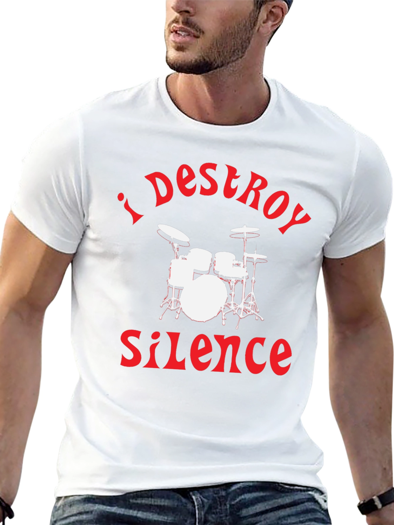 I Destroy Silence Drummer T-Shirt - Black