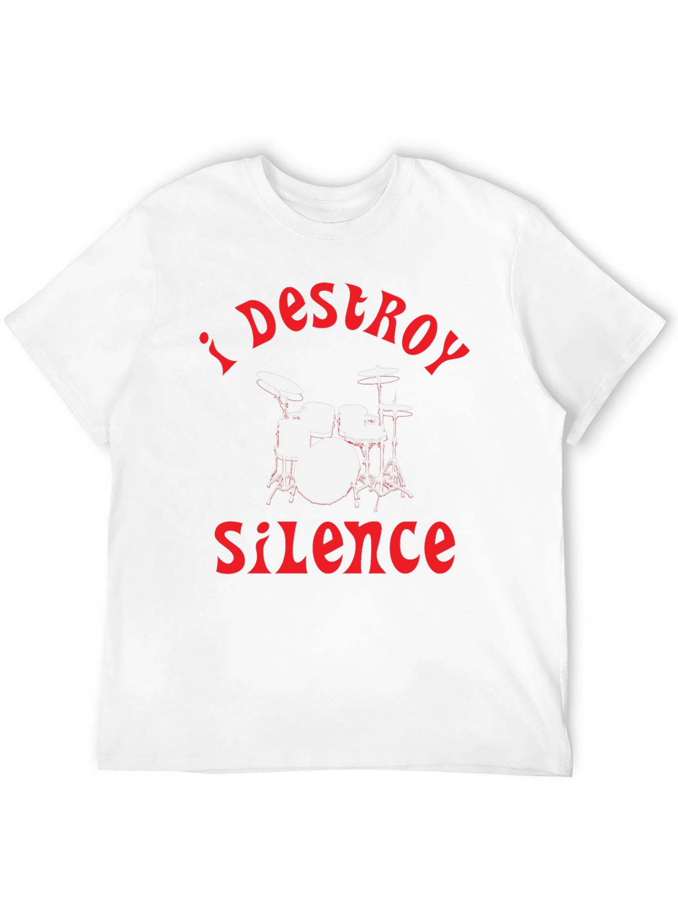 I Destroy Silence Drummer T-Shirt - Black
