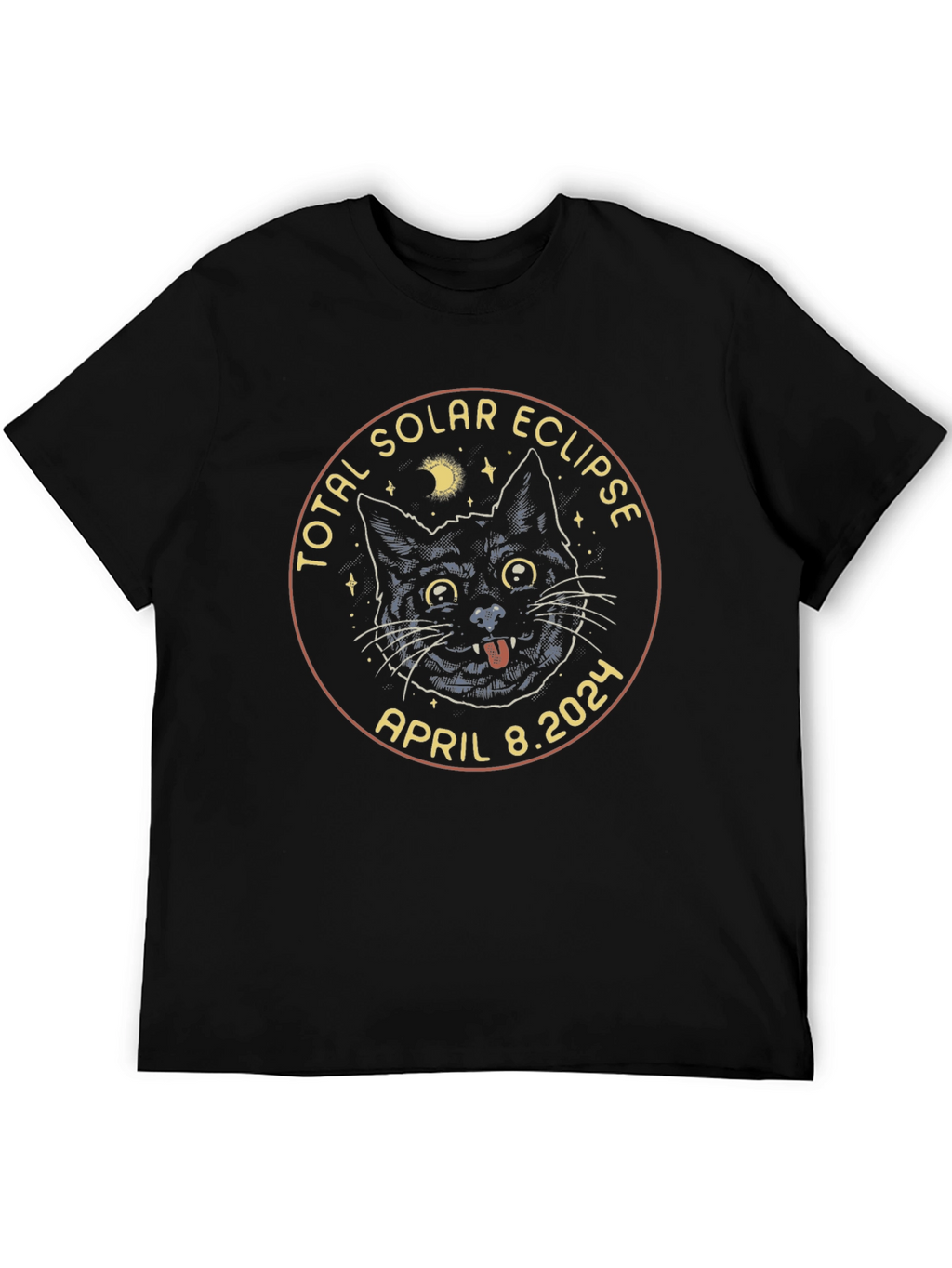 Total Solar Eclipse 2024 Cat T-Shirt