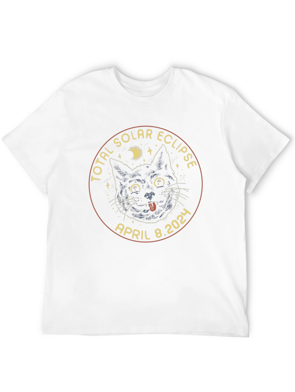 Total Solar Eclipse 2024 Cat T-Shirt