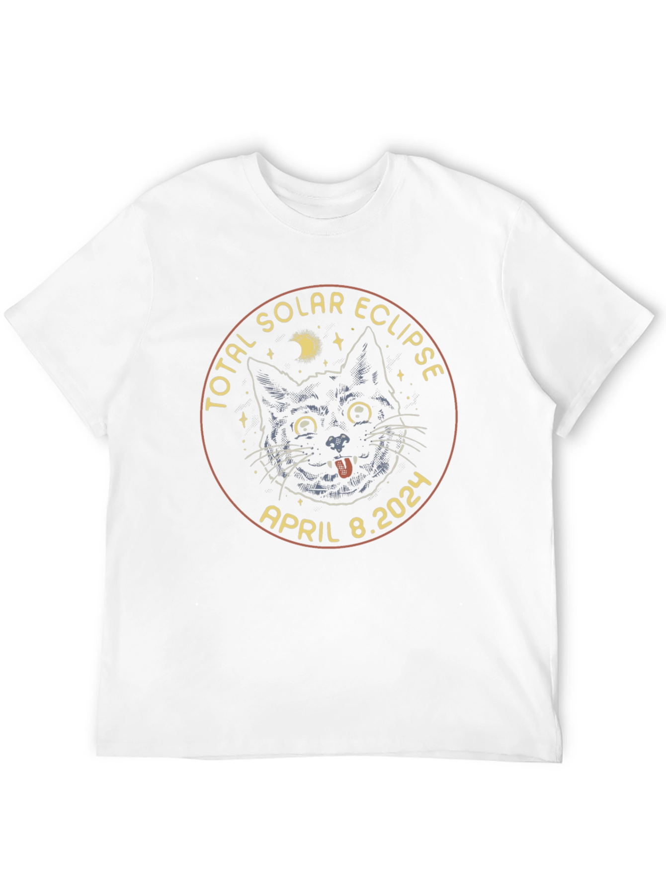 Total Solar Eclipse 2024 Cat T-Shirt