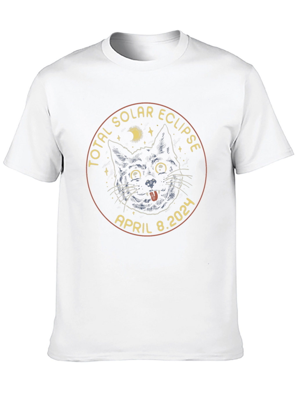 Total Solar Eclipse 2024 Cat T-Shirt