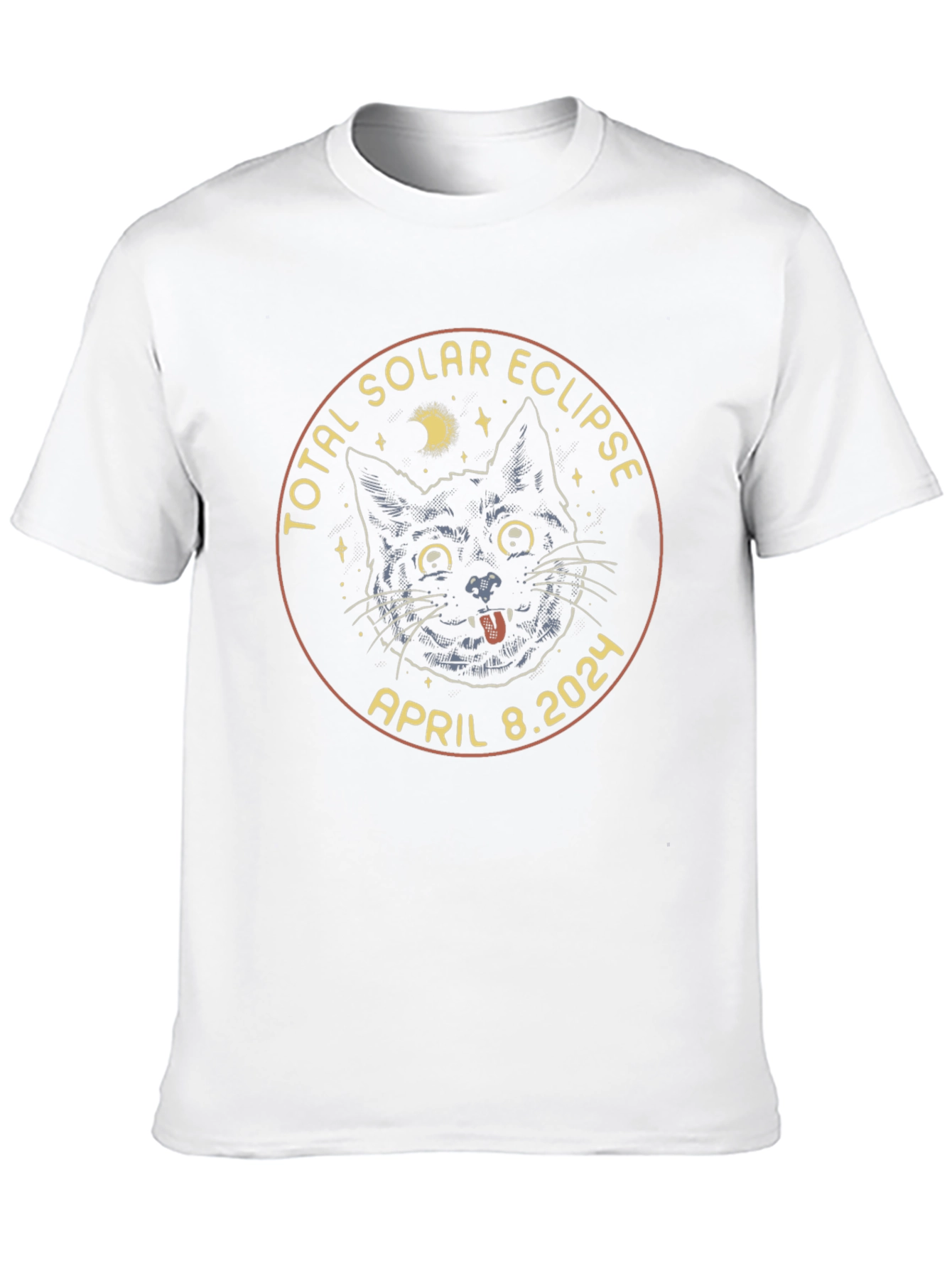 Total Solar Eclipse 2024 Cat T-Shirt