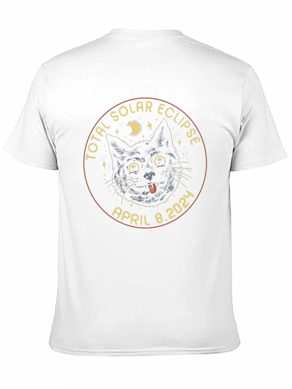 Total Solar Eclipse 2024 Cat T-Shirt